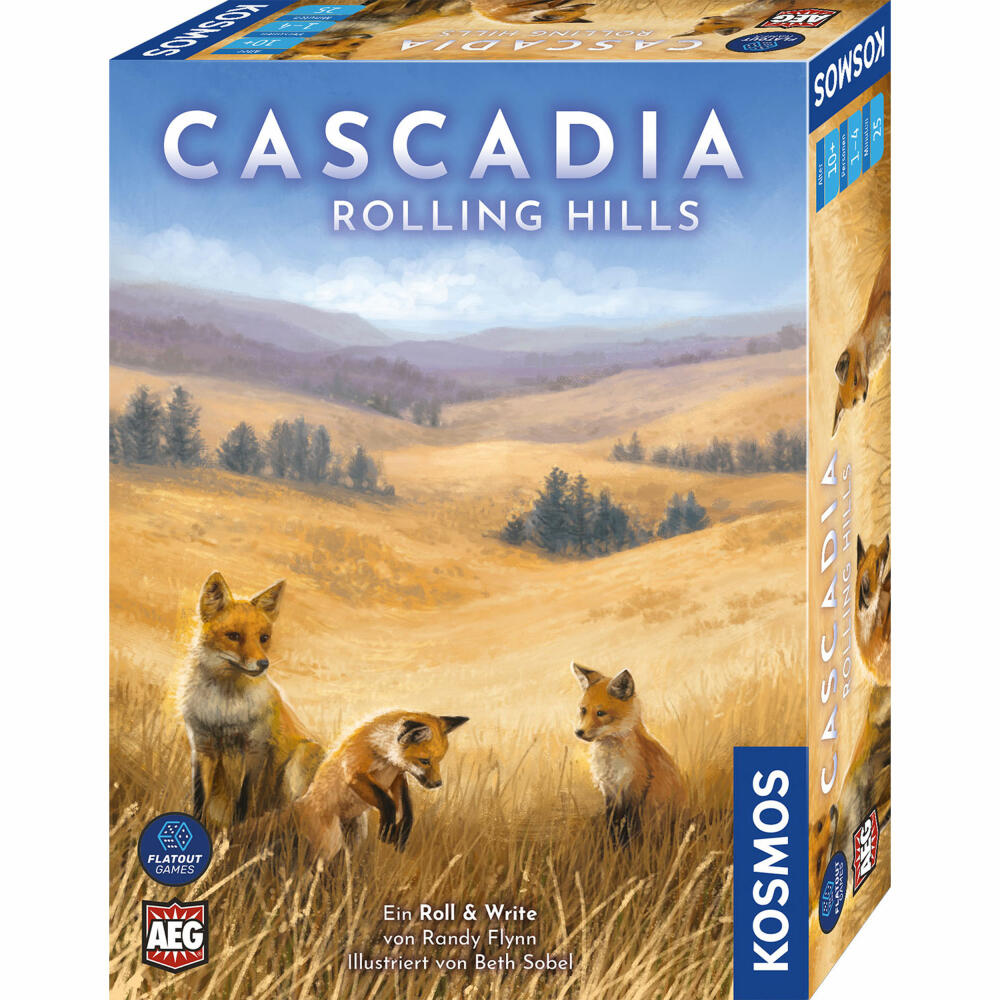 KOSMOS Cascadia Rolling Hills, Roll & Write-Spiel, Kartenspiel, Gesellschaftsspiel, ab 10 Jahren, 684730