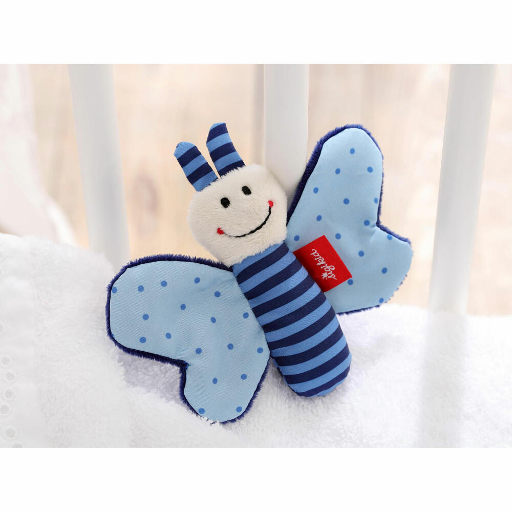 sigikid Red Stars Schmetterling, Knister-Schmetterling, Knisterfolie, Greifling, Babyspielzeug, Baby Spielzeug, Polyester, Blau, 41180