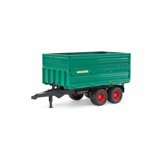 Bruder Agriculture Tandem Axle Transport Trailer, with Attachable Side Wall, Model Vehicle, Toy, Accessories, 02010