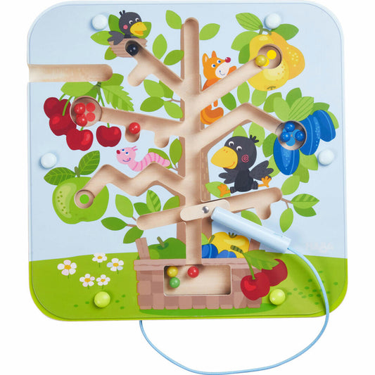 HABA Magnetspiel Obstgarten, Puzzlespiel, Motorikspiel, Holzspielzeug, 306083