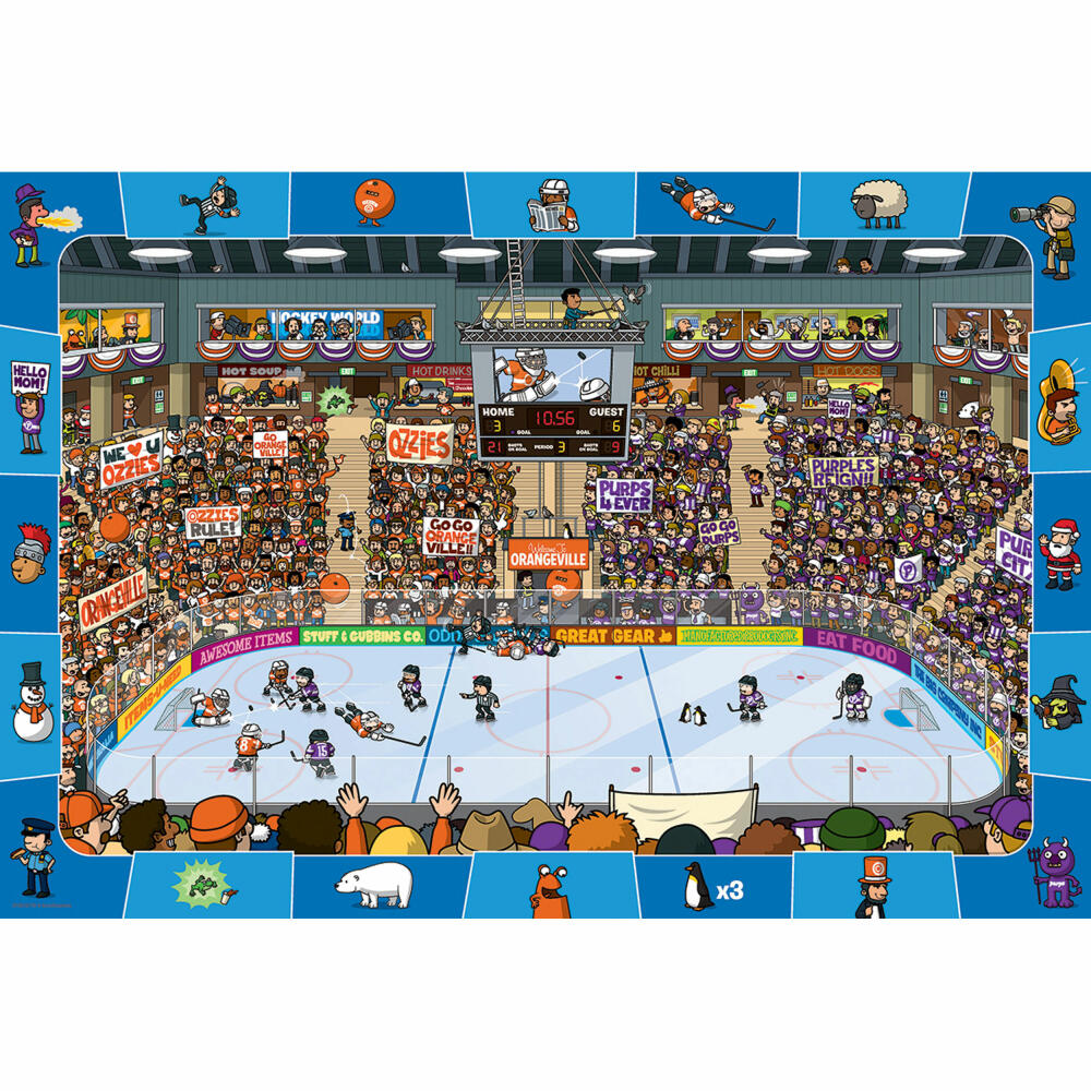 Eurographics Puzzle Hockey - Suchen & Finden, 100 Teile, 48 x 33 cm, 6100-0475