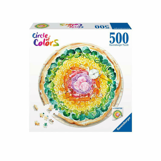 Ravensburger Puzzle Circle of Colors Pizza, adult puzzle, 500 pieces, from 12 years, 17347