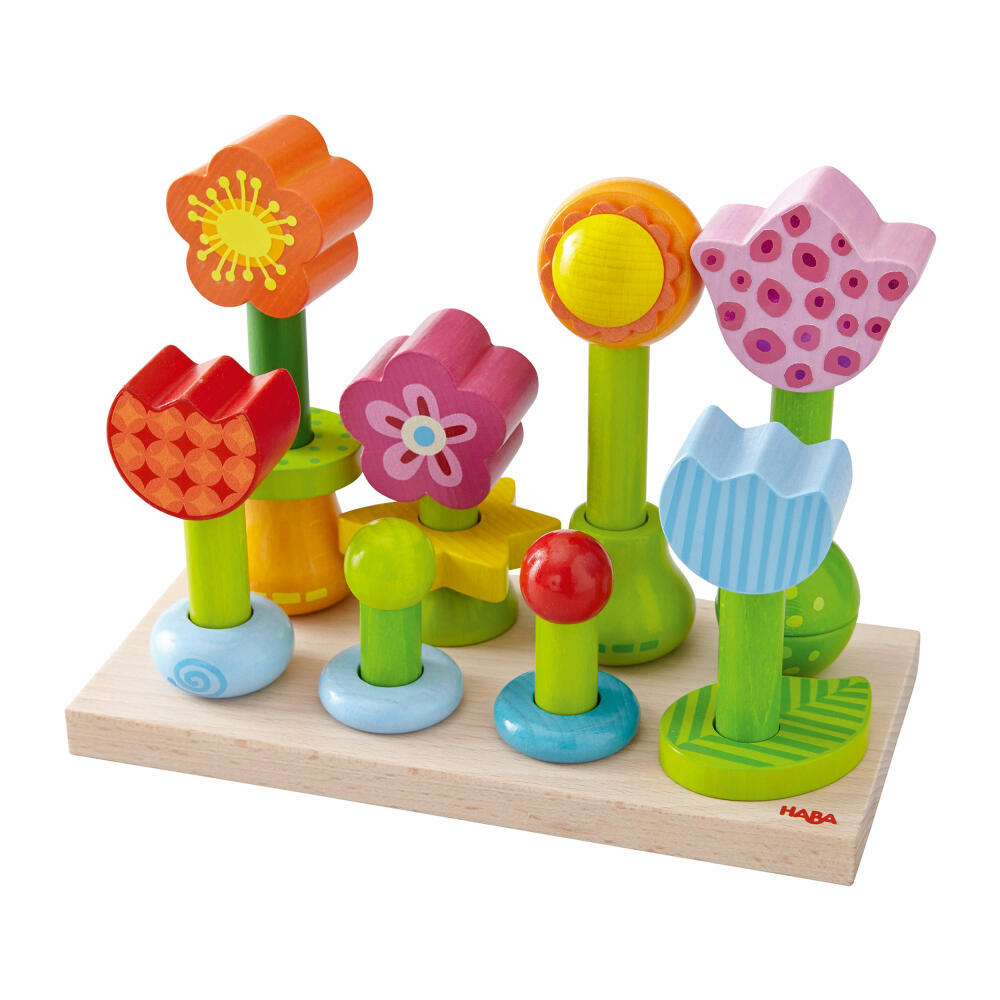 HABA Steckspiel Blumengarten, Sortierspiel, Kinderspiele, Kinder Spiele, Spielzeug, 301551