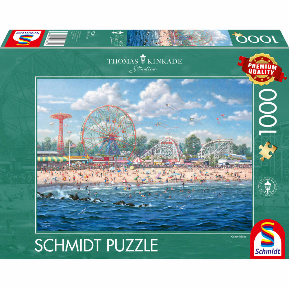 Schmidt Spiele Puzzle Coney Island, Thomas Kinkade Studios, Erwachsenenpuzzle, Premium, 1000 Teile, 57365
