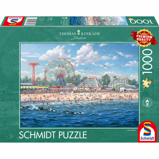 Schmidt Spiele Puzzle Coney Island, Thomas Kinkade Studios, Erwachsenenpuzzle, Premium, 1000 Teile, 57365