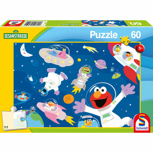 Schmidt Spiele Sesame Street In Space, Children's Puzzle, Children's Puzzle, from 5 years, 60 pieces, 56459
