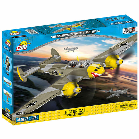 COBI World War 2 Messerschmitt Bf 110 D, Militär, Soldaten, Flugzeug, Spielzeug, Konstruktionsbausteine, Kunststoff, 422 Teile, 5716