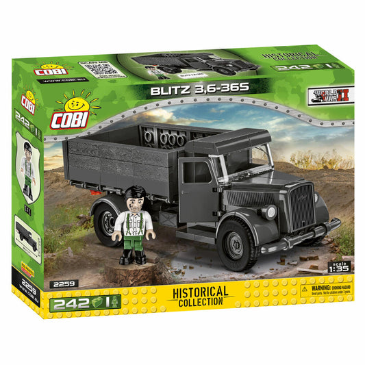 Cobi Klemmbausteinset Blitz 3.6-36S Truck, World War 2, Militär Spielzeug, 242 Teile, 2259