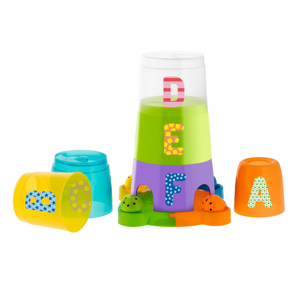 Chicco 2 In 1 Stapelbecher und Kugelbahn, Sortierspiel, Kugelspiel, Puzzlespiel, Spielzeug, 9308000000
