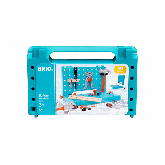 BRIO Builder Workbench Case, 59 pcs., Tool Case, Tools, Toy, Wood, 63459600