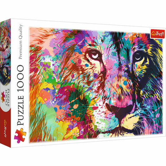 Trefl Puzzle Colorful Lion, Big Cat, 1000 pieces, 68.3 x 48 cm, 10707