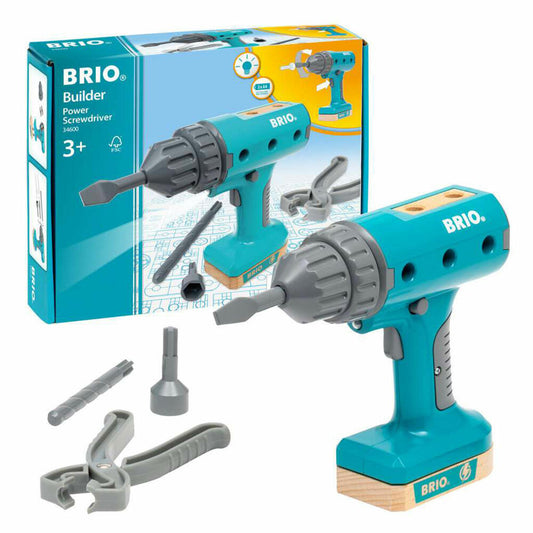 BRIO Builder Cordless Screwdriver, Tool, Children's Tool, Children's Toy, from 3 Years, 63460000