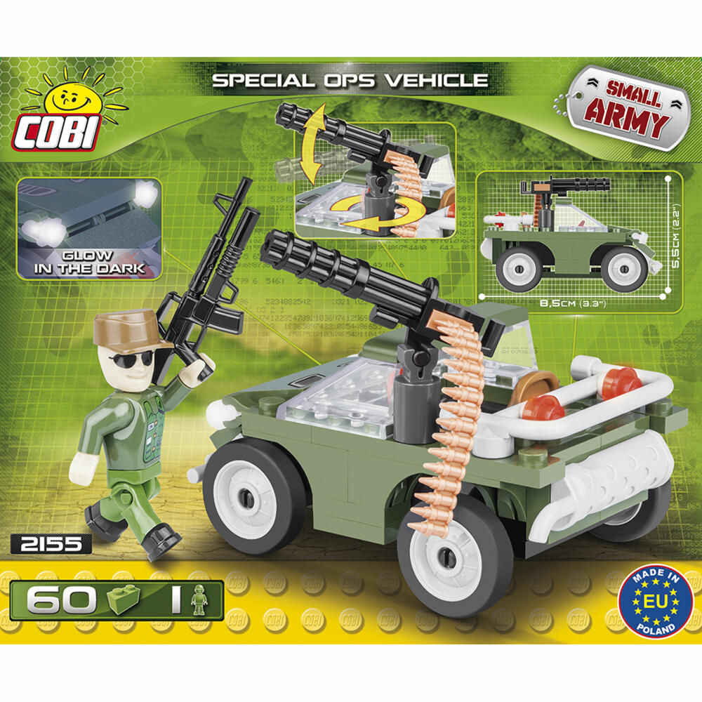 COBI Small Army Special OPS Vehicle, Military, Soldiers, Patrol Vehicle, Toy, Construction Blocks, 60 Pieces, 2155