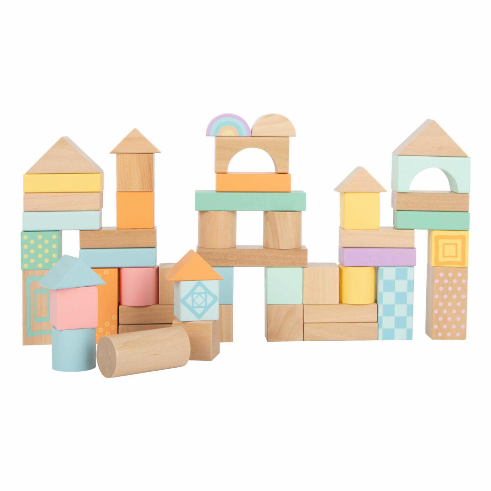 Legler Small Foot Wooden Building Blocks Pastel, Toy, from 12 months, 11722