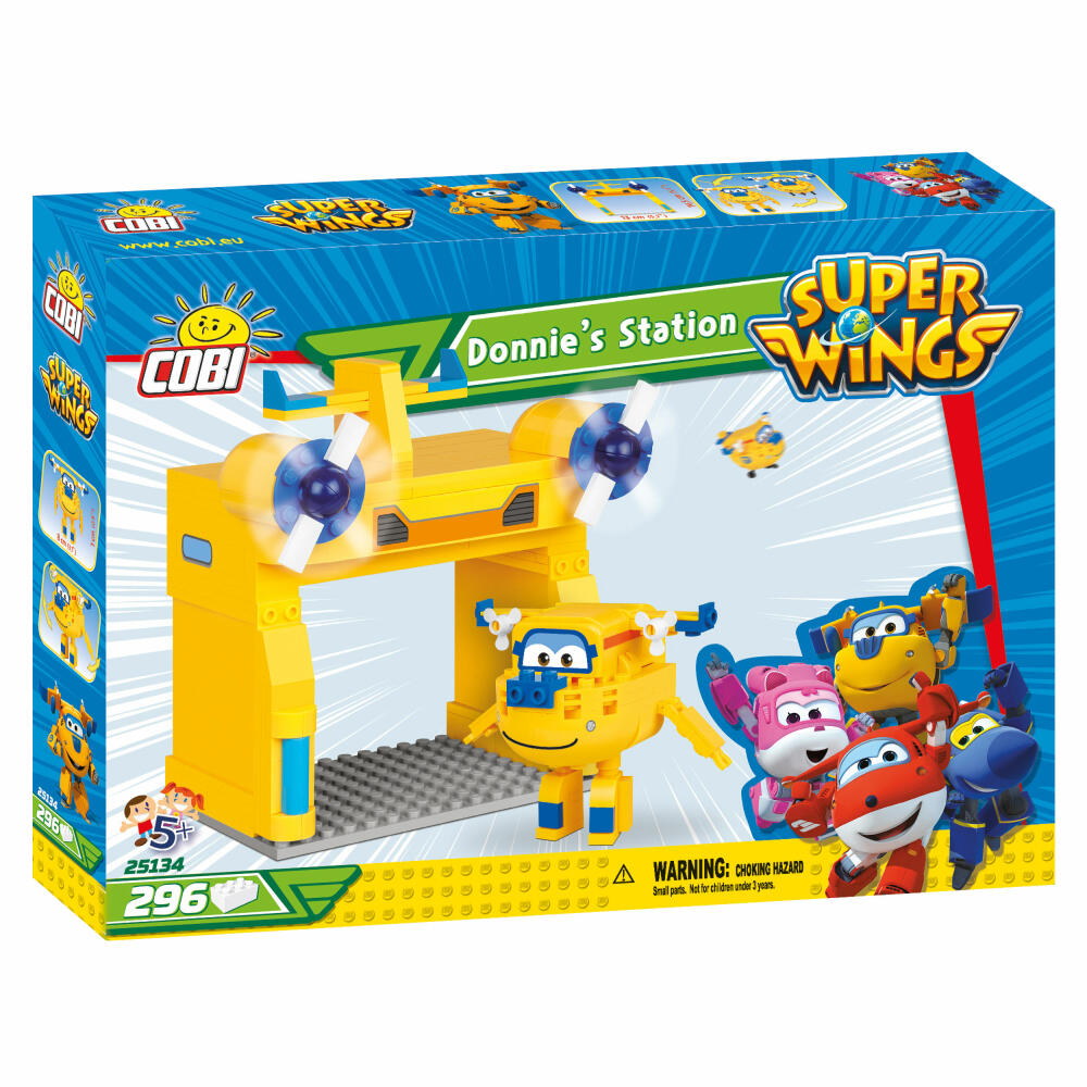 COBI Super Wings Donnie's Station, Flugzeug, Kinderserie, Spielzeug, Konstruktionsbausteine, 296 Teile, 25134