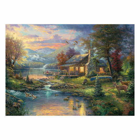 Schmidt Spiele Im Naturparadies, Puzzle, Erwachsenenpuzzle, Thomas Kinkade, 1000 Teile, 59467