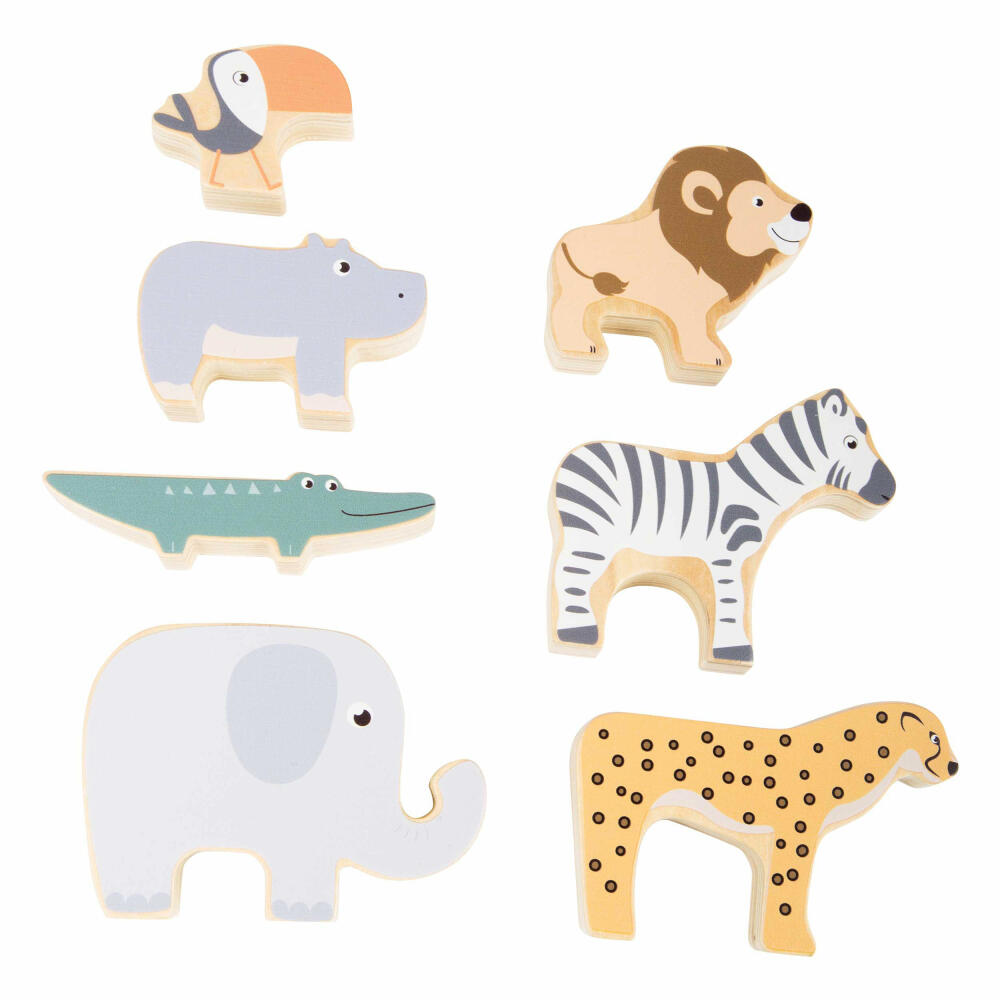 Legler Small Foot Stapeltiere Safari, Spielzeug, ab 12 Monate, 11704