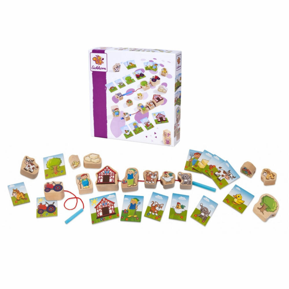 Eichhorn threading game, 13 pcs., motor skills toy, motor skills toy, threading toy, 100005200