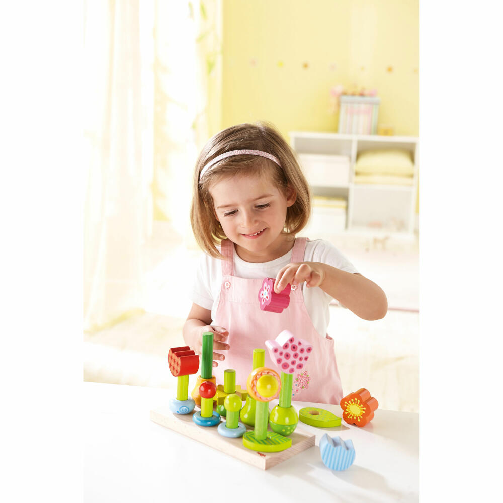 HABA Steckspiel Blumengarten, Sortierspiel, Kinderspiele, Kinder Spiele, Spielzeug, 301551