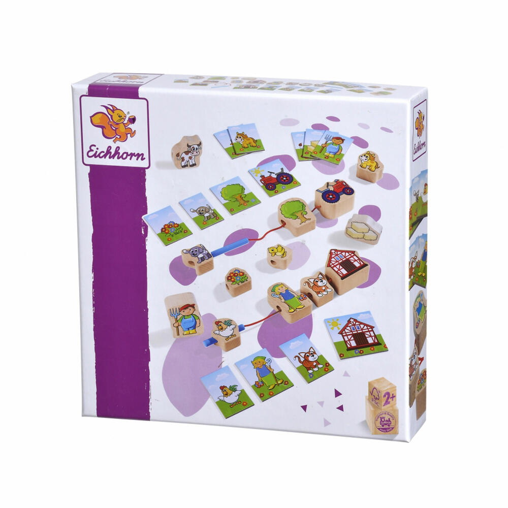 Eichhorn threading game, 13 pcs., motor skills toy, motor skills toy, threading toy, 100005200