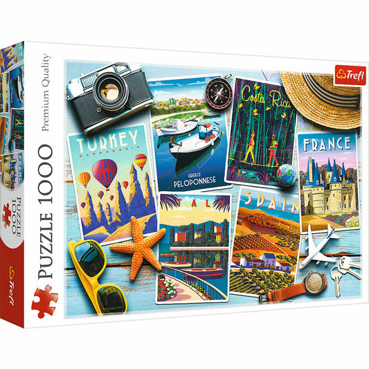 Trefl Puzzle Holiday Postcards, 1000 pieces, 68.3 x 48 cm, 10714