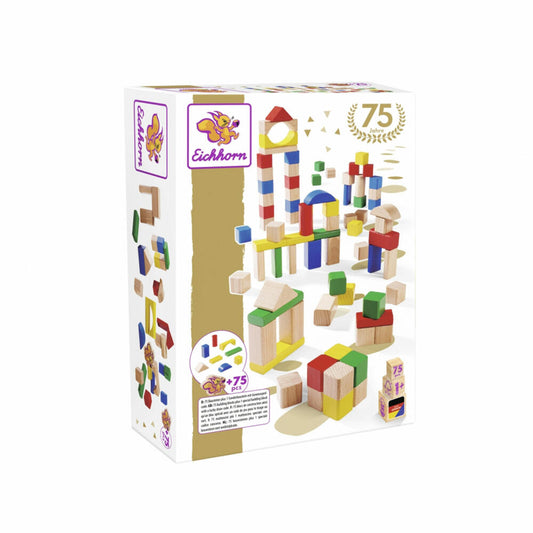 Eichhorn Holzbausteine 75 Jahre, Bausteine, Bauklötze, Holzklötze, Spielsteine, Spielzeug, Holz, 100002024