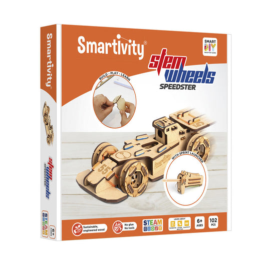 Smartivity Speedster construction kit, children's game, logic game, educational toy, from 6 years, wood, STY 001