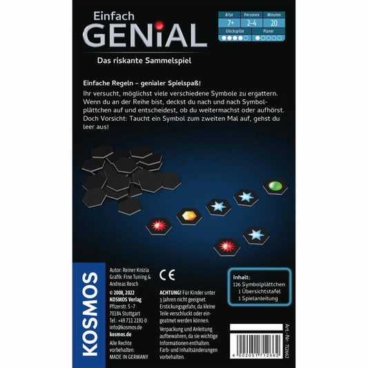 KOSMOS Einfach Genial Mitbringspiel, Sammelspiel, Kinderspiel, Familienspiel, ab 8 Jahren, 712662