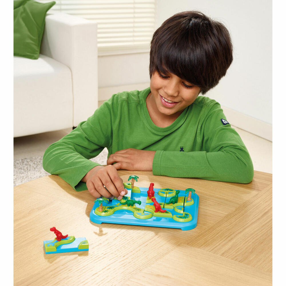 Smart Games Solitärspiel Dinosaurier Geheimnisvolle Inseln, Knobelspiel, Kinderspiel, Kinder Spiel, ab 6 Jahren, SG 282 DE