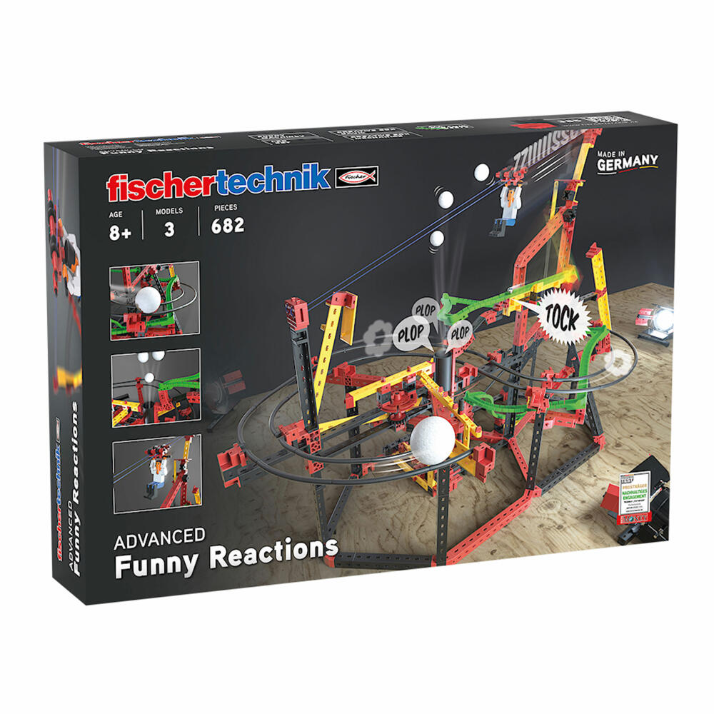 Fischertechnik Funny Reactions, 650-tlg., Kettenreaktionen, Baukasten, Konstruktionsspielzeug, 559890
