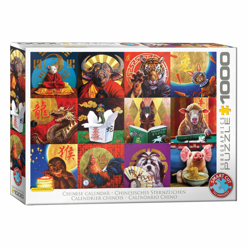Eurographics Puzzle Chinesisches Sternzeichen von Lucia Heffernan, 1000 Teile, 68 x 48 cm, 6000-5694