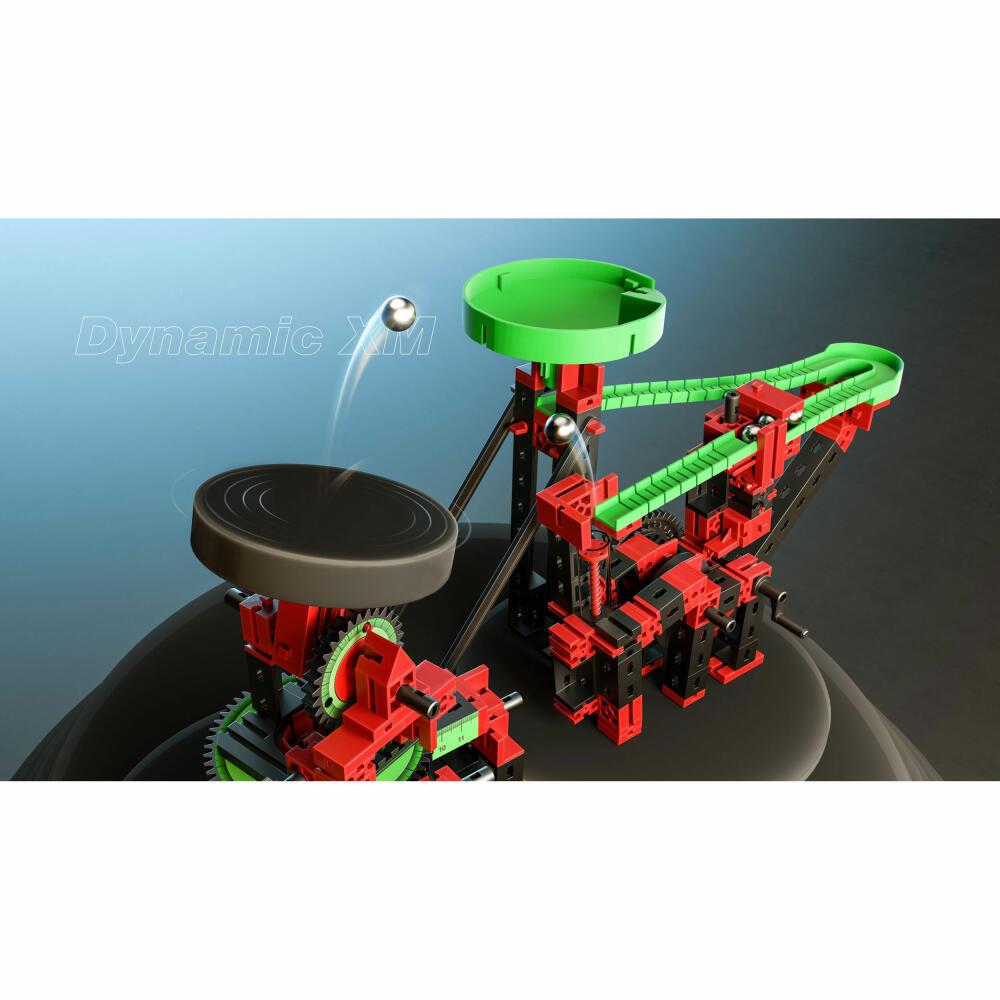 fischertechnik Profi Dynamic XM, 260-tlg., Rolling Action, Kugelbahn, Motorikspielzeug, Baukasten, 544618