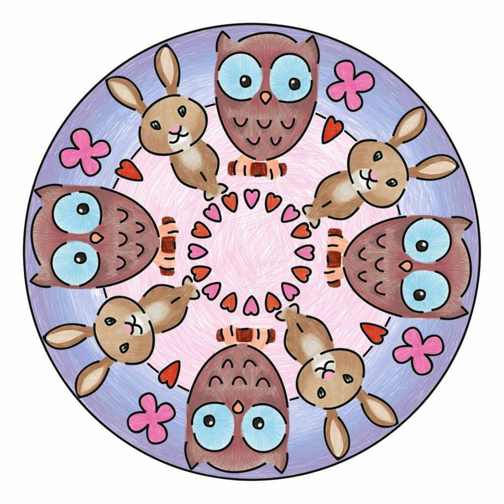 Ravensburger Kreativset Mandala Designer Mini cute animals, Zeichnen lernen, 29766