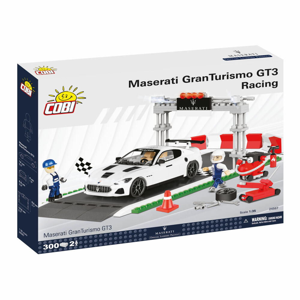 COBI Maserati Gran Turismo GT3 Racing, Car, Vehicle, Collectible Cars, Toys, Games, Construction Blocks, 300 Pieces, 24567