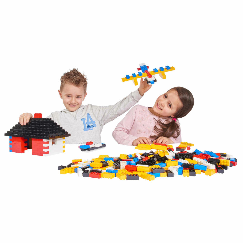 Simba Blox 1000 Schwarze 4er Steine Lose, Bausteine, Bauklötze, Kinder Spielzeug, 1000 Stück, 104114120