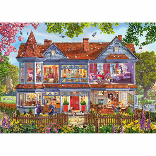Schmidt Spiele Puzzle Haus im Frühling, Erwachsenenpuzzle, Standard, 1000 Teile, 59709
