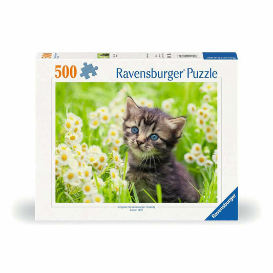 Ravensburger Puzzle Kätzchen in der Wiese, Erwachsenenpuzzle, 500 Teile, 12000367