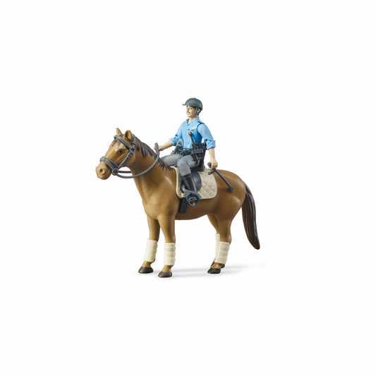 Bruder bworld Berittener Polizist, 15-tlg., Pferd, Polizei, Spiel Figur, Zubehör, Spielzeug, 62507