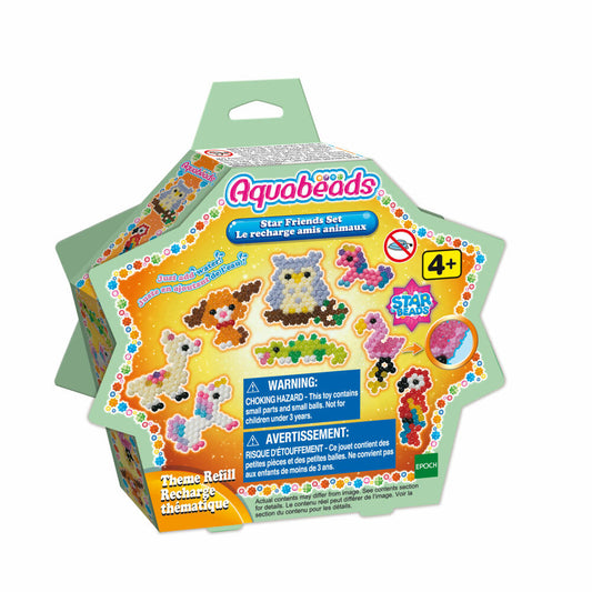 Aquabeads Sternperlen Tier Set, Refill, Bastelperlen, Bastelset, Basteln, Perlen, Kinder, 31602