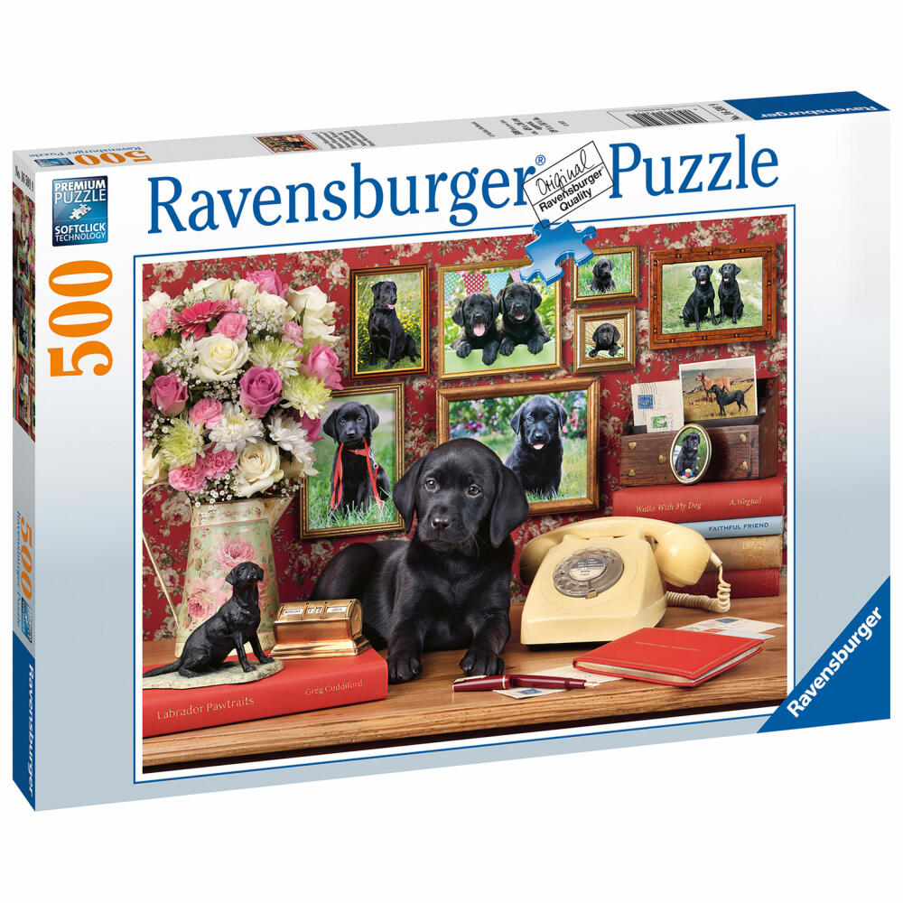 Ravensburger Puzzle My faithful friends, adult puzzle, adult puzzles, standard, 500 pieces, 16591