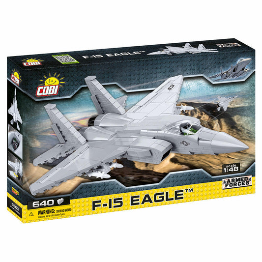 COBI Armed Forces F-15 Eagle, Kampfflugzeug, Flugzeug, Konstruktionsbausteine, Spielzeug, Kunststoff, 640 Teile, 5803