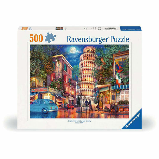 Ravensburger Puzzle Abends in Pisa, Erwachsenenpuzzle, 500 Teile, 12000709