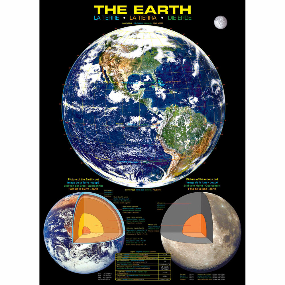 Eurographics Puzzle The Earth, Planet, 1000 pieces, 68 x 48 cm, 6000-1003