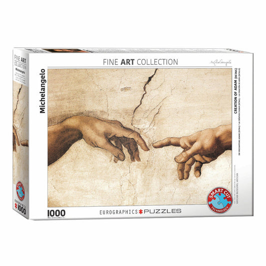 Eurographics Puzzle The Creation of Adam by Michelangelo, Detail, 1000 pieces, 68 x 48 cm, 6000-2016