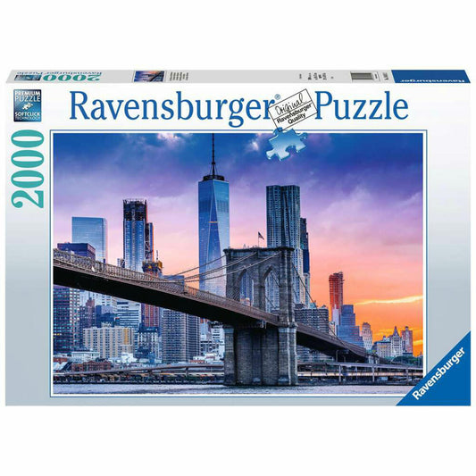 Ravensburger Puzzle Von Brooklyn nach Manhatten, Erwachsenenpuzzle, 2000 Teile, 16011