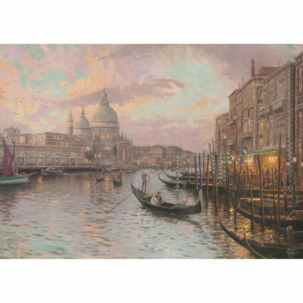 Schmidt Spiele Thomas Kinkade In the Streets of Venice Glow In The Dark, 1000 pieces, adult puzzle, puzzle, jigsaw puzzle, 59499