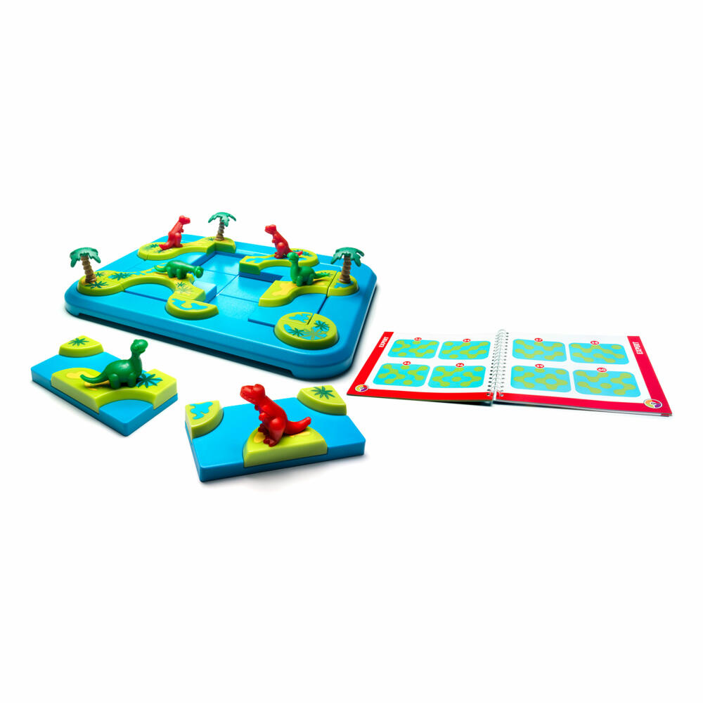 Smart Games Solitärspiel Dinosaurier Geheimnisvolle Inseln, Knobelspiel, Kinderspiel, Kinder Spiel, ab 6 Jahren, SG 282 DE