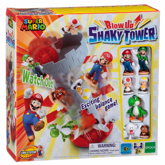 Epoch Games Super Mario Blow Up! Shaky Tower, Gesellschaftsspiele, Balancierspiel, ab 4 Jahren, 7356