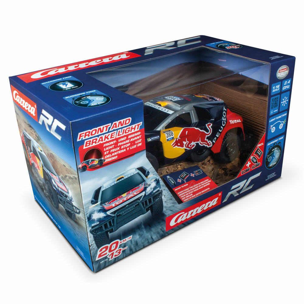 Carrera Peugeot 08 DKR 16 Red Bull, remote-controlled car, car, racing vehicle, Carrera RC CARS, 2.4 GHz, 370162106X