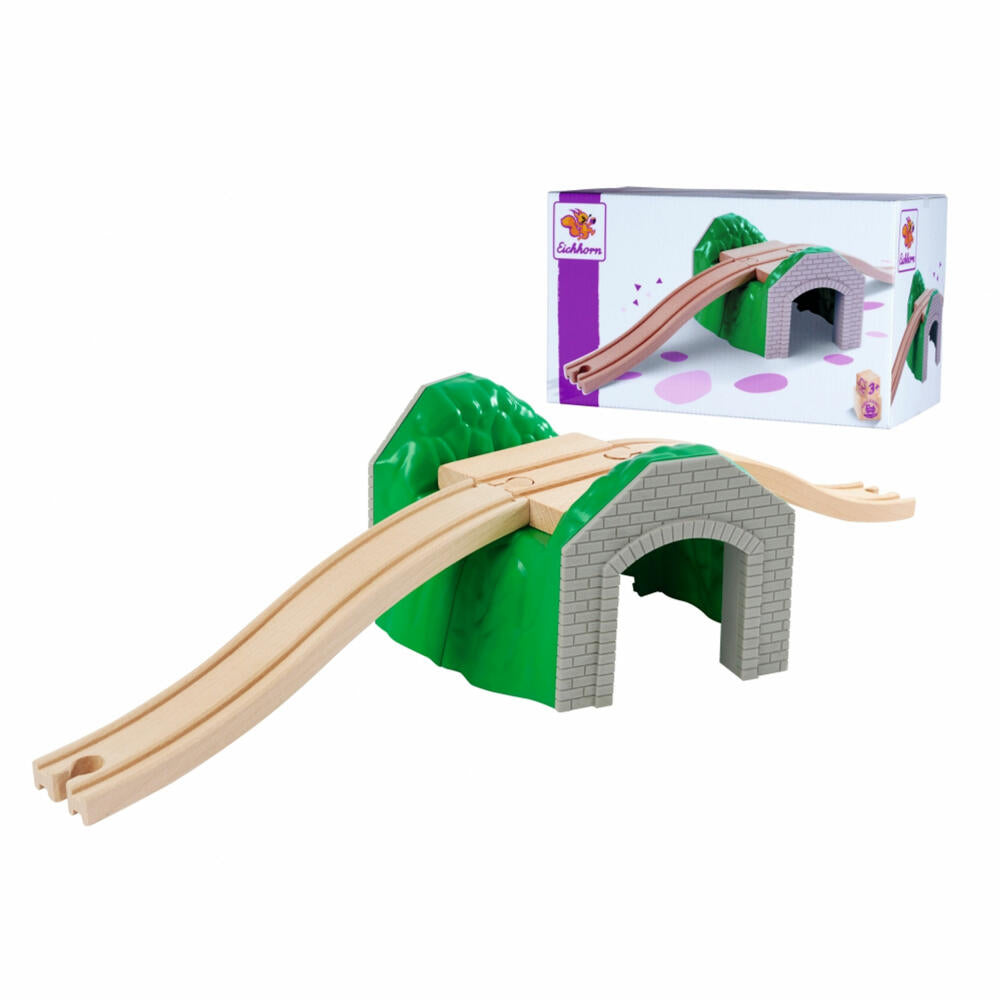 Eichhorn Railway Tunnel, Railway Accessories, Wooden Railway, Supplement, Extension, Rails, 100006501